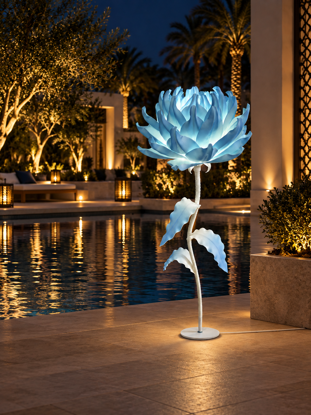 Magnolia in another outdoor night setting, illustrative image