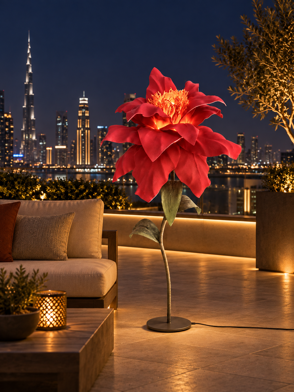 Kapok in another outdoor night setting, illustrative image