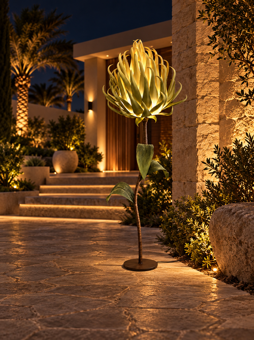 Aloe Flower in another outdoor night setting, illustrative image