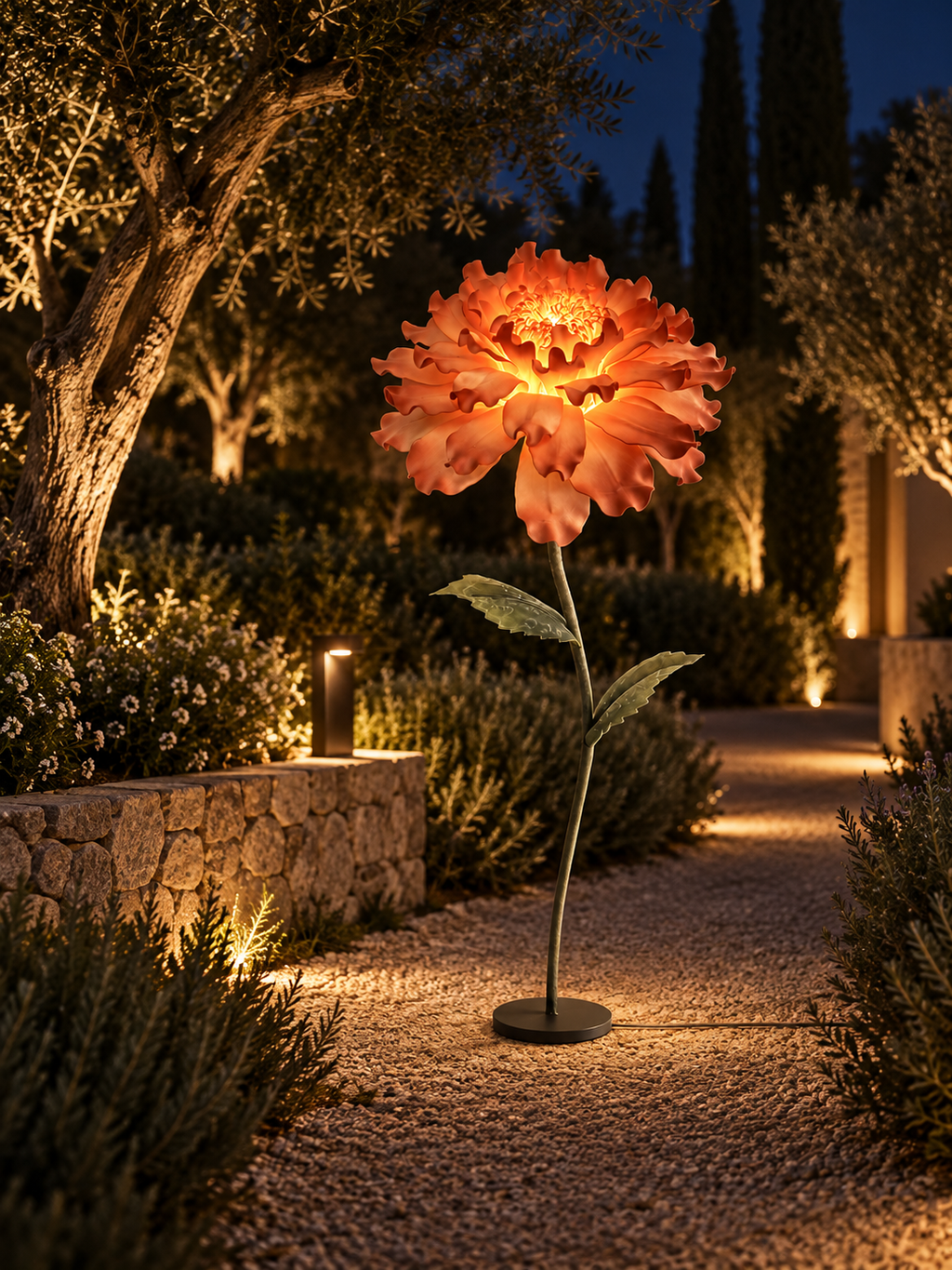 Firepot Flower in another outdoor night setting, illustrative image