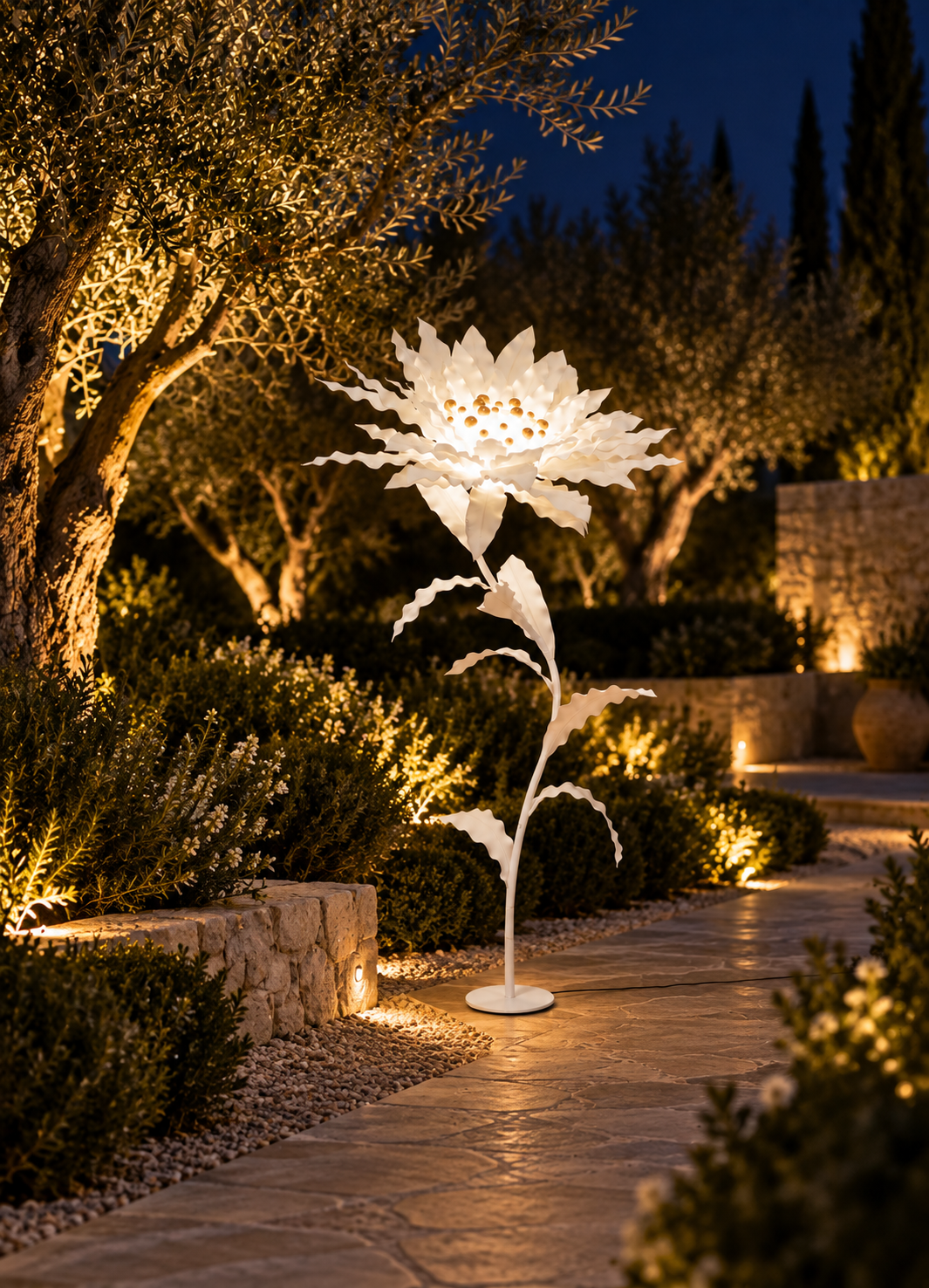 Honeycomb Flower in another outdoor night setting, illustrative image
