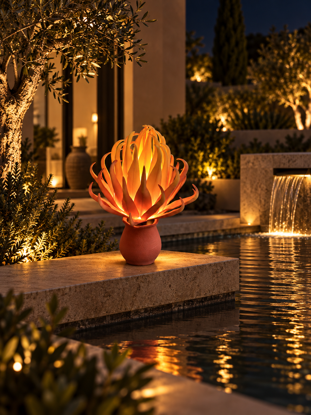 Aloe Flower in another outdoor night setting, illustrative image