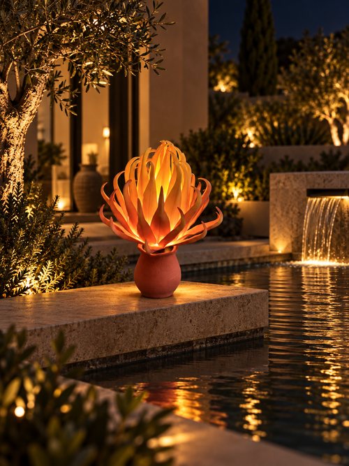 Aloe Flower in another outdoor night setting, illustrative image