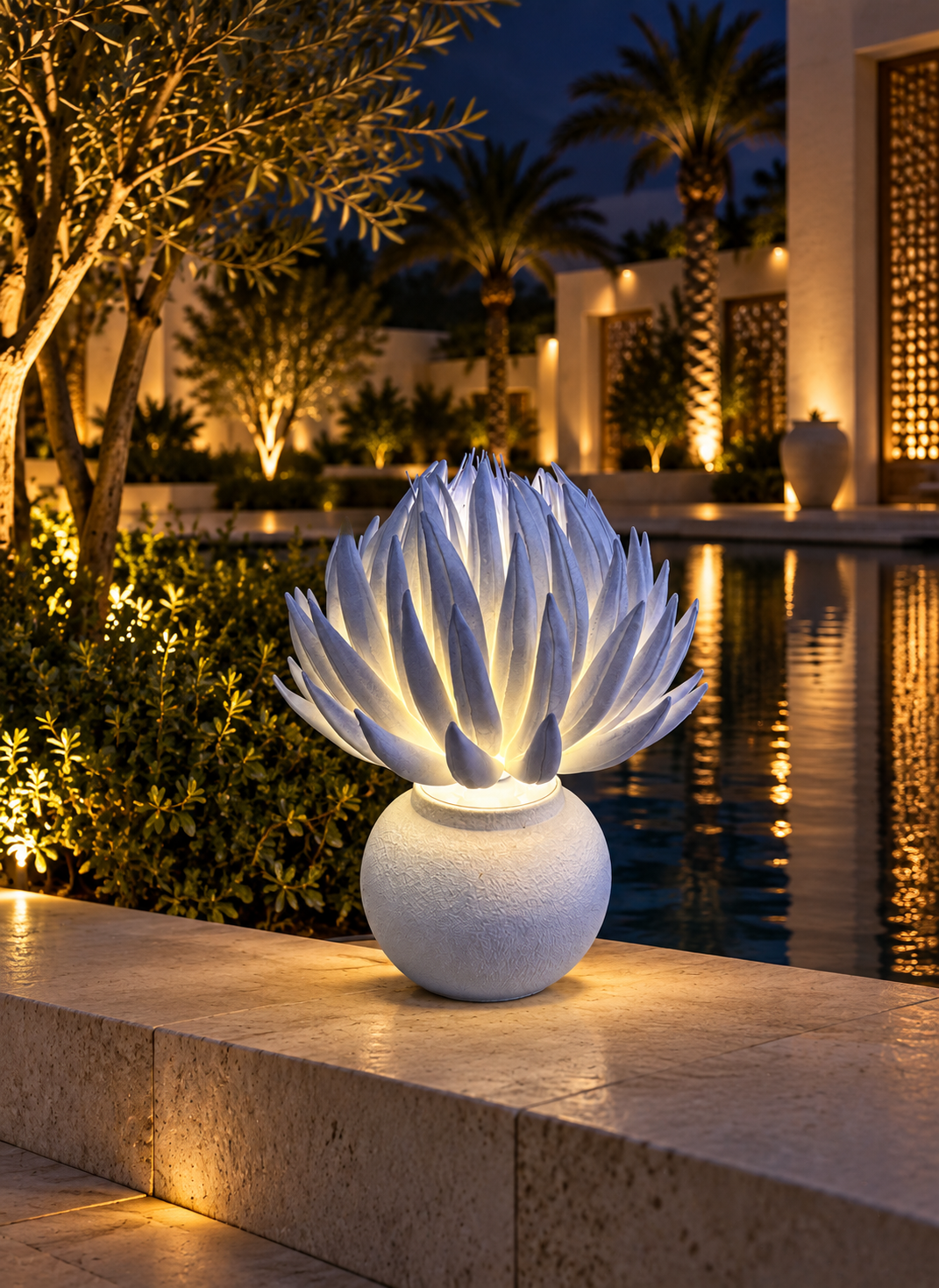 Flame Flower in another outdoor night setting, illustrative image