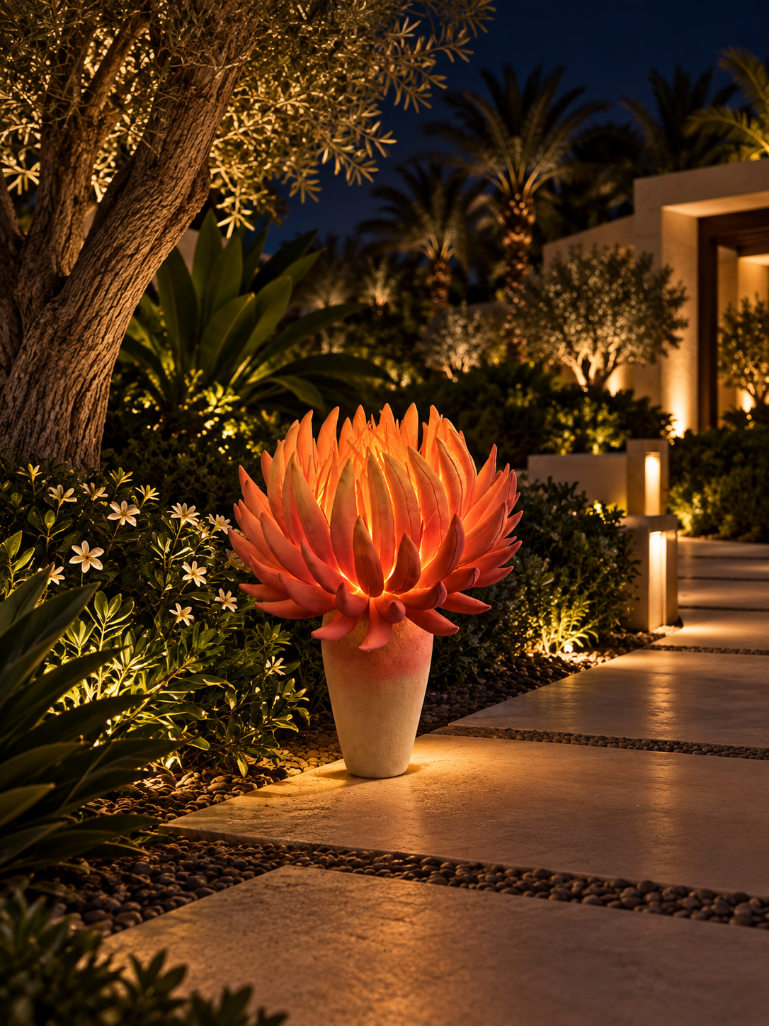 Flame Flower in another outdoor night setting, illustrative image