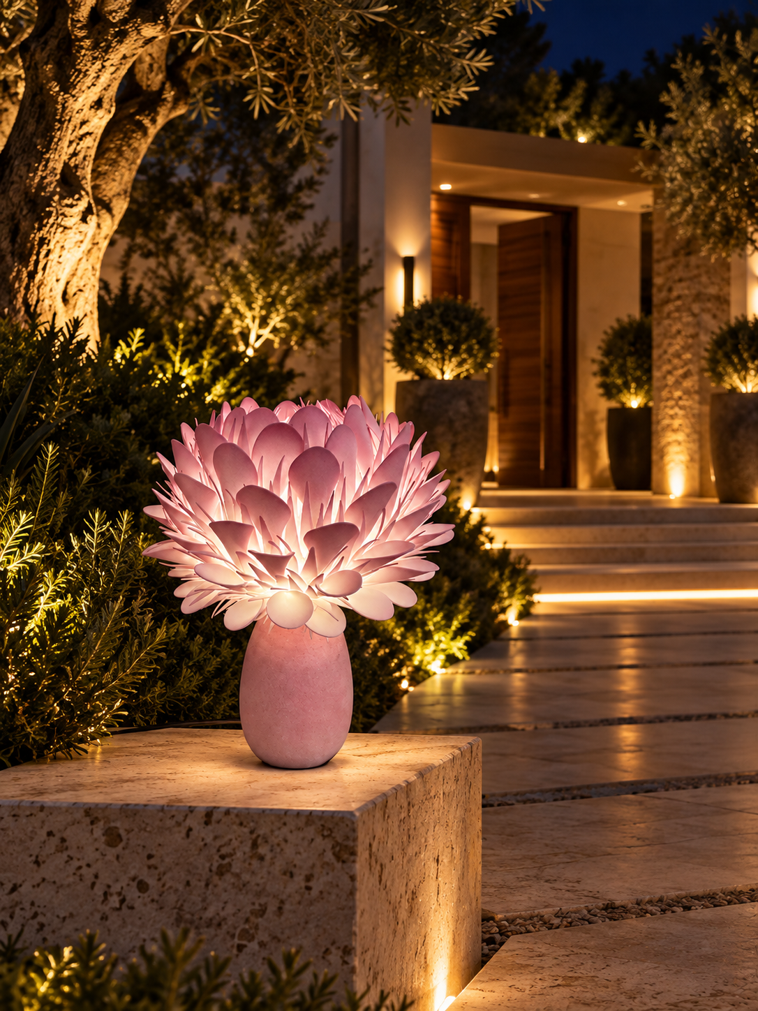 King Protea in another outdoor night setting, illustrative image